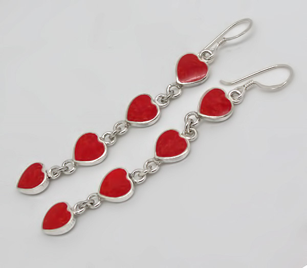 Серьги с ккораллами