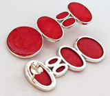 Серьги с кораллами Серебро 925