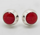 Серьги с кораллами Серебро 925