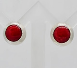 Серьги с кораллами Серебро 925