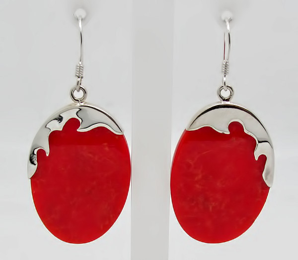 Серьги с кораллами