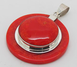 Кулон с кораллом Серебро 925