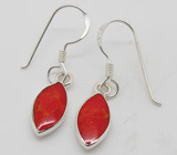 Серьги с кораллами Серебро 925