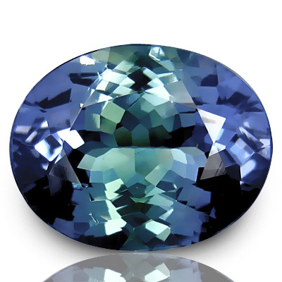Чистейший полихромный танзанит 3,42 карат