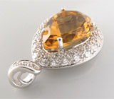 Кулон из коллекции "Sunshine" с золотистым цитрином Серебро 925