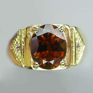 Кольцо из коллекции "Mia" с империал топазом и аметистами