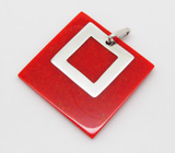 Кулон с кораллом Серебро 925