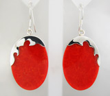 Серьги с кораллами Серебро 925