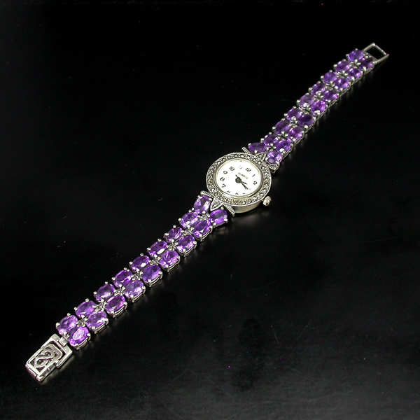 Часы на аметистовом браслете