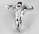 Кольцо с роскошным рубином 0,825 карат Серебро 925