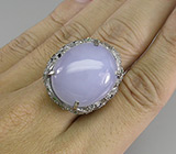 Массивное кольцо с халцедоном, цаворитами граанатами и сапфирами Серебро 925