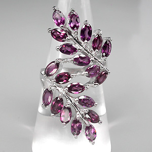 Великолепное кольцо с родолитами