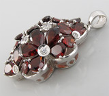 Кулон из коллекции "Sunshine" с гранатами Серебро 925