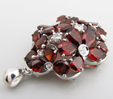 Кулон из коллекции "Sunshine" с гранатами Серебро 925