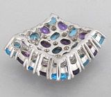 Кулон из коллекции "Sunshine" с топазами и аметистами Серебро 925