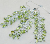 Замечательный комплект с перидотами Серебро 925