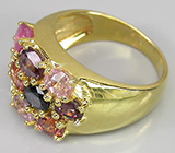 Кольцо из коллекции "Mia" с разноцветными шпинелями и голубым цирконом Серебро 925