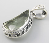 Кулон с зеленым аметистом Серебро 925