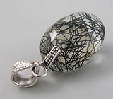 Кулон с зеленым аметистом с рутилом и перидотом Серебро 925