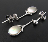 Серьги с белыми solid опалами Серебро 925