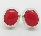 Серьги с кораллами Серебро 925