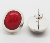 Серьги с кораллами Серебро 925