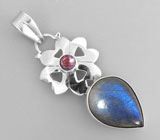 Кулон с лабрадоритом Серебро 925