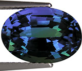 Чистейший крупный танзанит 5,48 карат 