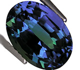 Чистейший крупный танзанит 5,48 карат 