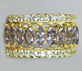 Кольцо из коллекции "Mia" с иолитами и топазами Серебро 925