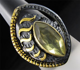 Оригинальное кольцо с цитрином Серебро 925