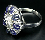 Кольцо с кабошонами синих сапфиров Серебро 925