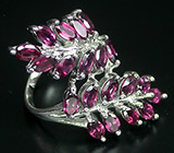 Великолепное кольцо с родолитами Серебро 925