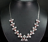 Комплект с мозамбикскими гранатами Серебро 925