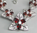 Комплект с мозамбикскими гранатами Серебро 925