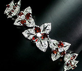 Комплект с мозамбикскими гранатами Серебро 925