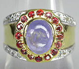 Кольцо из коллекции "Mia" с танзанитом, сапфирами и топазами Серебро 925