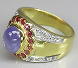 Кольцо из коллекции "Mia" с танзанитом, сапфирами и топазами Серебро 925