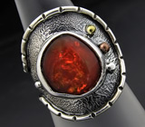 Кольцо с мексиканским огненным опалом Серебро 925