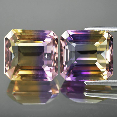 Пара аметринов 17,01 карат