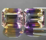 Пара аметринов 17,01 карат 