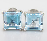 Пусеты с топазами Серебро 925