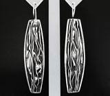 Серьги из коллекции "Reflection" Серебро 925
