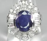 Кольцо с синим сапфиром Серебро 925