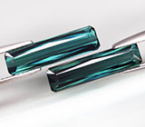 Пара сине-зеленых турмалинов 5,87 карат 