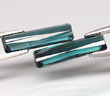 Пара сине-зеленых турмалинов 5,87 карат 