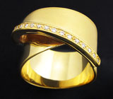 Стильное кольцо с бриллиантами Золото