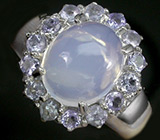 Кольцо с опалом и танзанитами Серебро 925