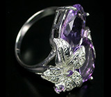Великолепное кольцо с аметистами Серебро 925