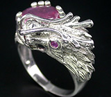 Кольцо "Дракон" с розовыми сапфирами Серебро 925